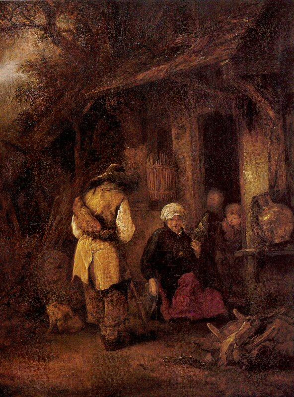 Ostade, Isaack Jansz. van Rest by a Cottage France oil painting art